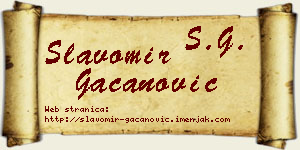 Slavomir Gačanović vizit kartica